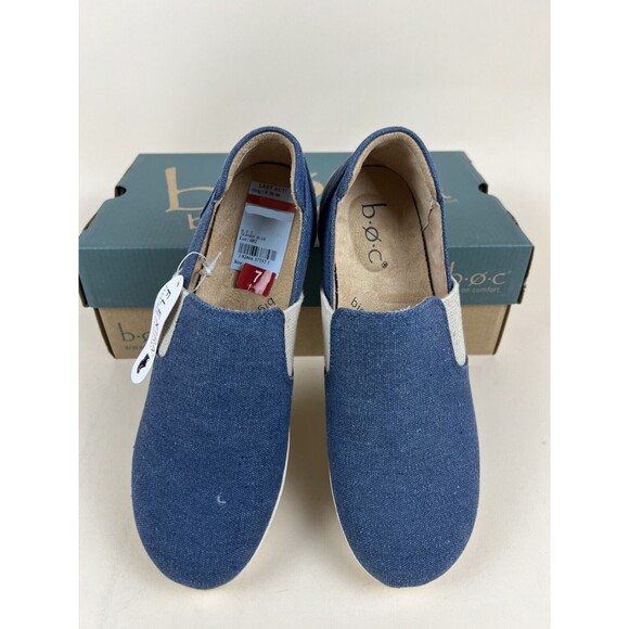 b.o.c Seaham Comfort Slip On Sneakers Womens 7 M Blue Canvas Casual Shoes NWB - Picture 2 of 12